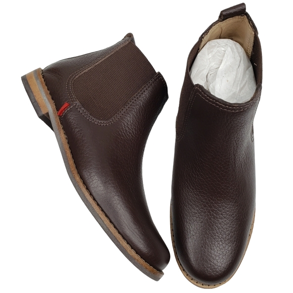 Marc JosephNIB Webster Bootie Brown Grainy Leather Pull On Boots Boy's 13